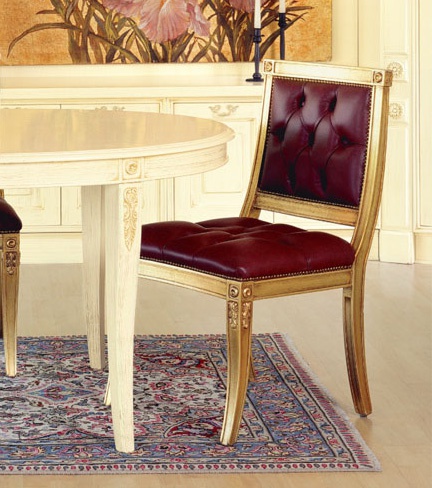 Chair with leather or textile upholstery collection Royal Cadore