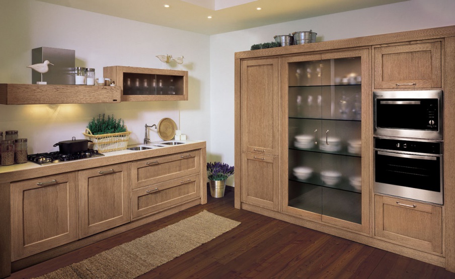 Set for the kitchen with work surface made of marble Alexia, Cadore