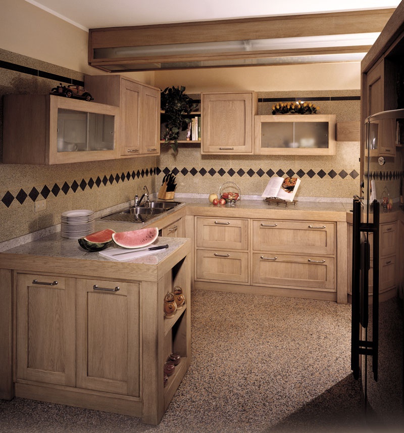 Set for the kitchen of solid wood Alexia, Cadore
