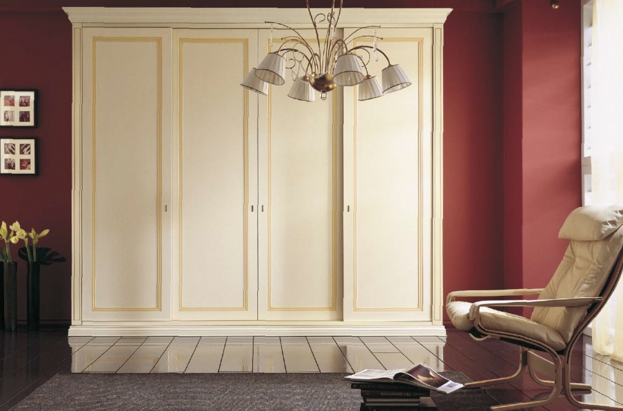 Wardrobe Sirmione on the frame of tamburate and MDF, Cenedese