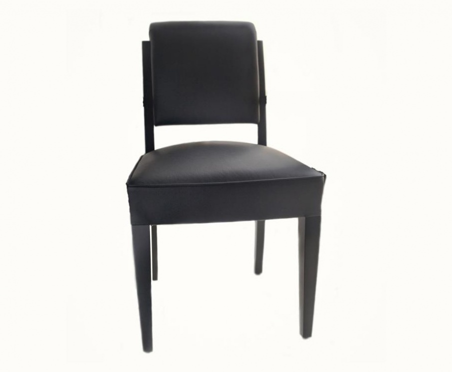 Chair with leather upholstery Jansen Bridge, Collection Pierre