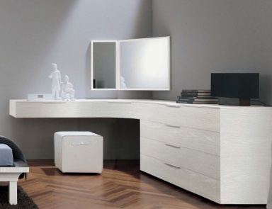 Square mirror with frame made of ash tree Link, Cenedese