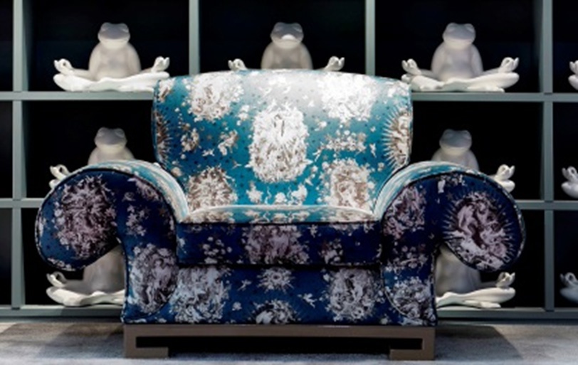 Armchair in fabric, Shangri-la, Creazioni