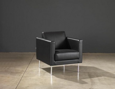 Cubic leather chair, Giulio Marelli