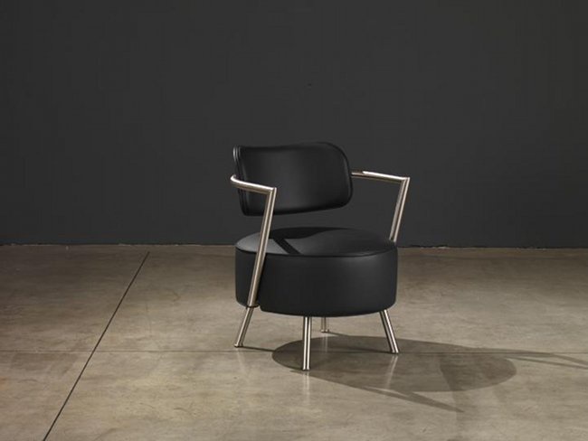 Star leather chair, Giulio Marelli 