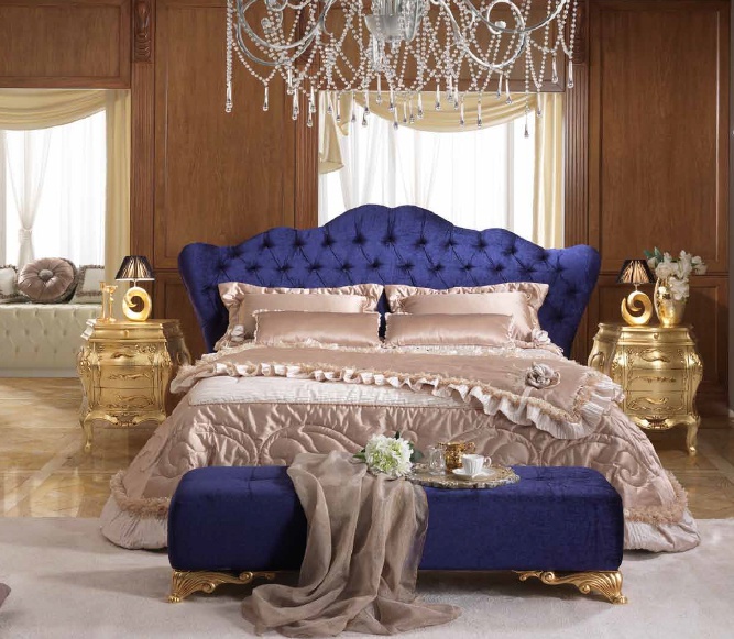 Set for the bedroom from natural wood corona, Piermaria