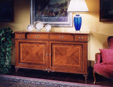 Sideboard with two doors in walnut Moletta Mobili