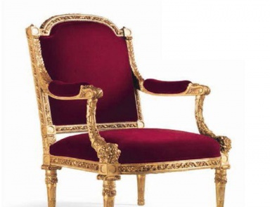 Armchair with upholstered armrest, Salda