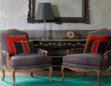 Armchair in fabric, Salda 