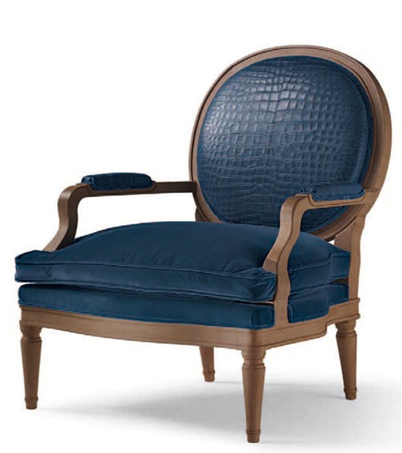 Armchair with a curved backrest, Salda