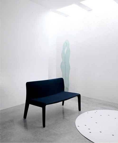 Sofa steel frame upholstered in leather or fabric Tess W, Cattelan Italia