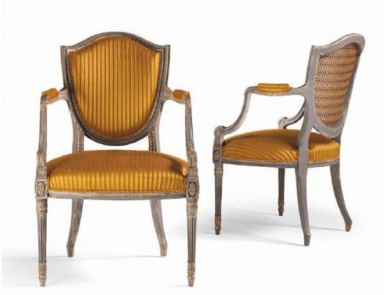 Chair with high back and armrests, Salda