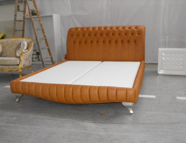 Double bed made of natural wood Asia, TreCi Salotti 