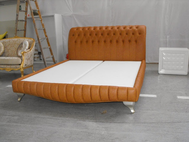 Double bed made of natural wood Asia, TreCi Salotti 