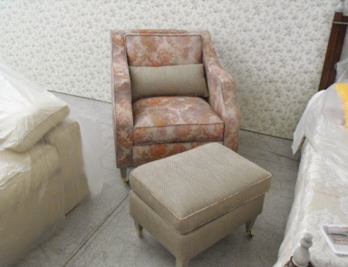 Chair with Ottoman foot Alessio, TreCi Salotti 
