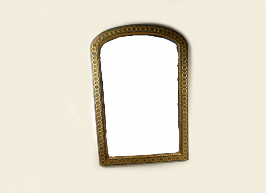 Wall mirror with bronze and gold plated, Chelini