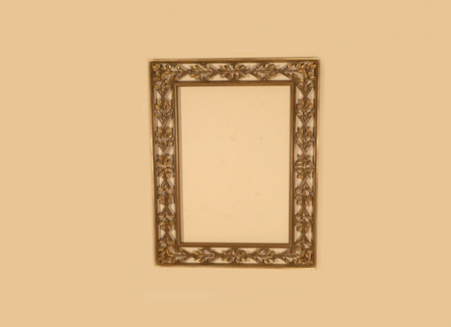 Rectangular mirror carved from solid wood, Chelini