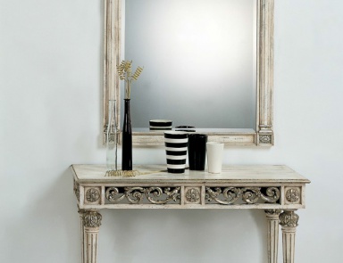 Mirror with frame, wooden frame, Spini