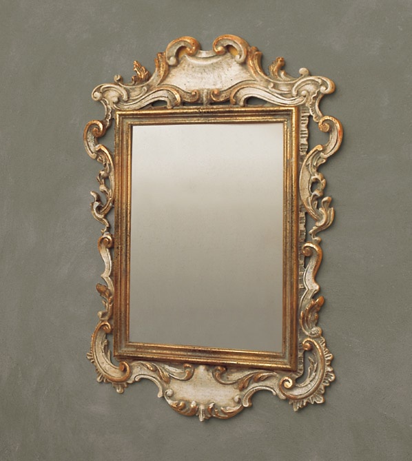Mirror with frame, wooden frame, Spini