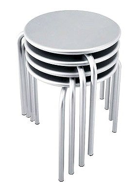 The stool stackable Minni, features tisettanta furnishings