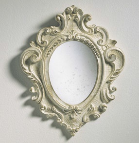Mirror with frame, wooden frame, Spini
