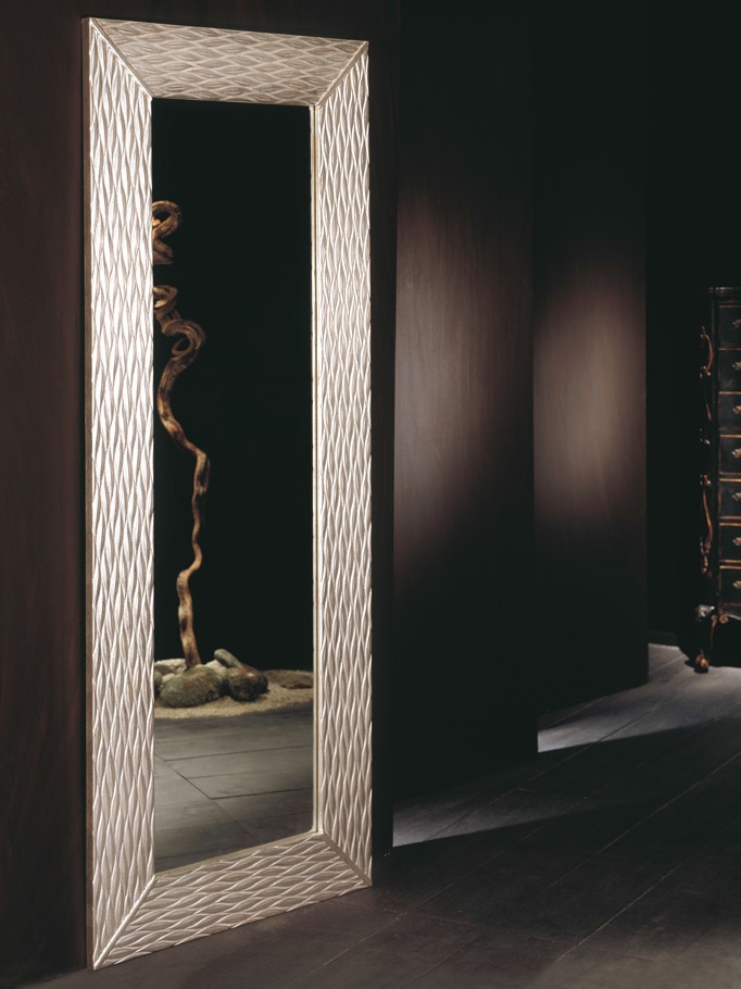 Floor mirror in a silver frame, Spini