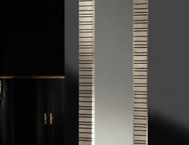 A mirror in a frame pattern with stripes, the Spini