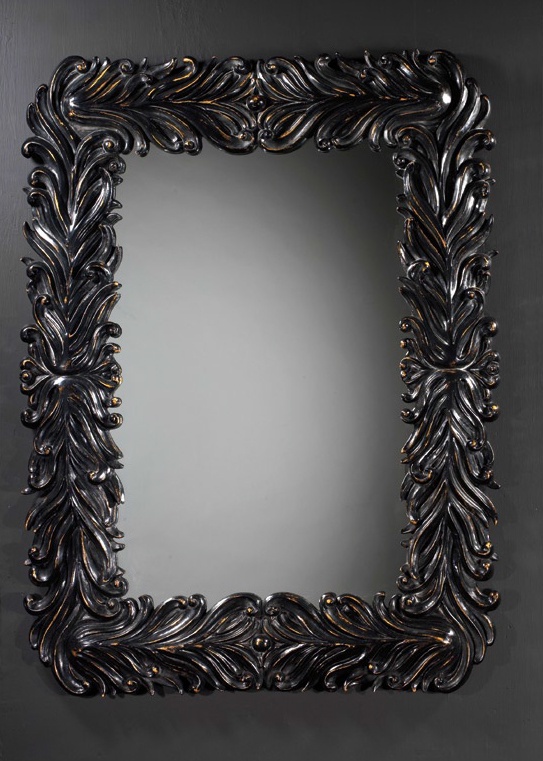The mirror in a wide carved frame, Spini