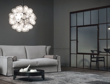 Sofa bed double in the upholstery cotton Albertone, Bodema