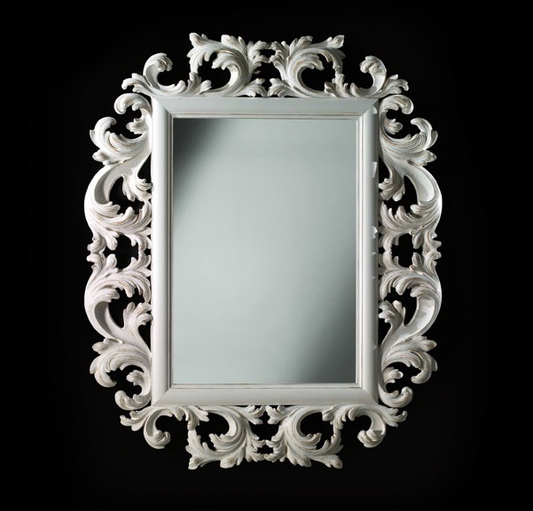 The mirror in openwork frame, wooden frame, Spini