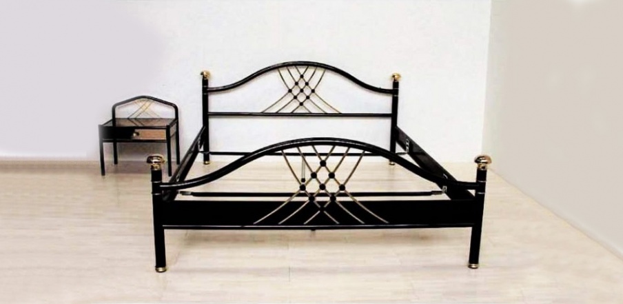 Bed on a frame of galvanized steel Iride, Ciacci 