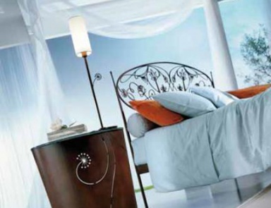 The bedside table with steel decorative Garden item, Ciacci 