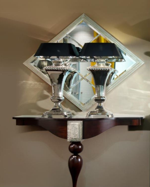 Mirror diamond shape in the art Deco style, Casali