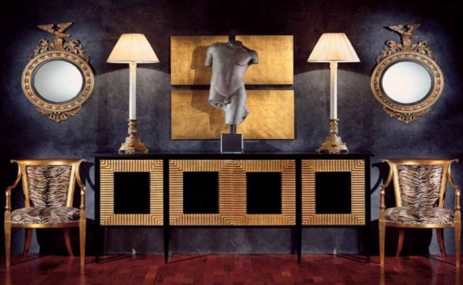 The drawers in the decoration of ebony Ambiance, Casali