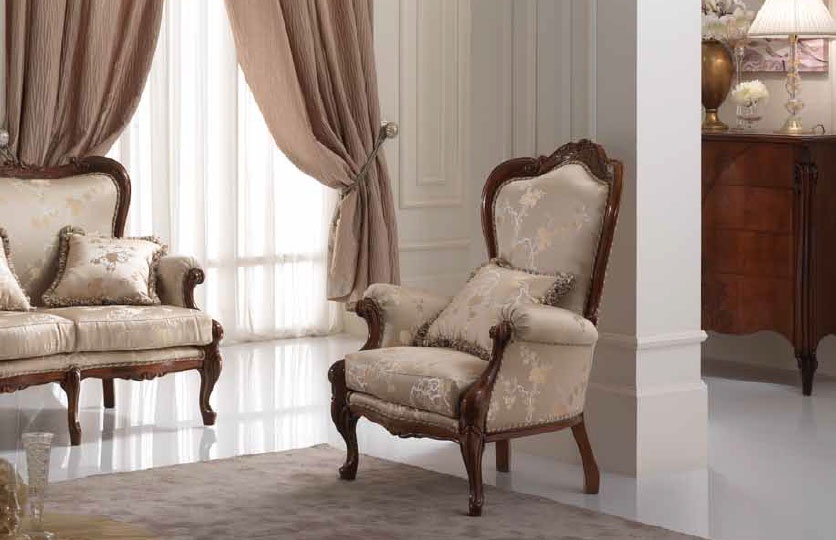 Armchair in fabric Filippo, Piermaria