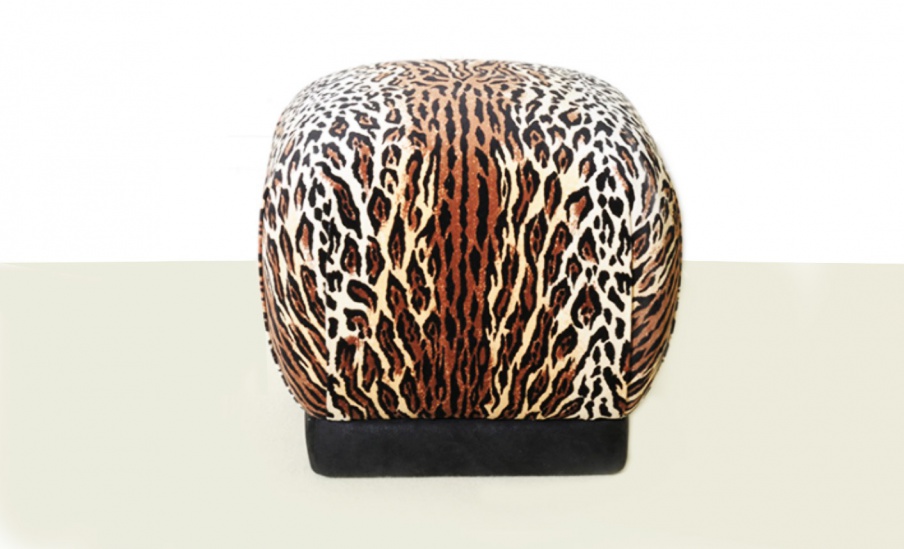 Pouf in fabric with leopard print Leopardo, Casali