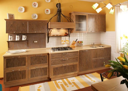 Set for the kitchen with a frame made of wood Noemi, Cadore