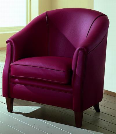 Chair in leather upholstery Ecstasy, Piermaria