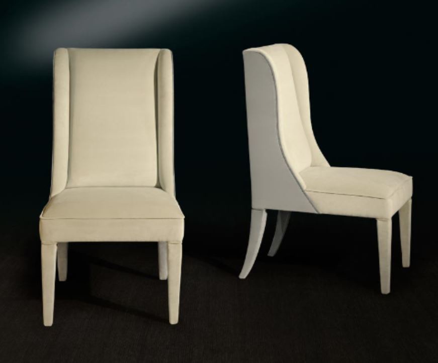 Chair in fabric in ivory, Casali