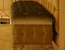 Bench upholstered Alexander, Bruno Zampa