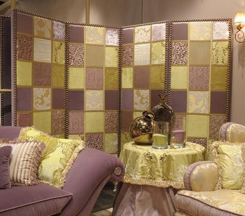 Screen on a frame of solid wood Patchwork, Bruno Zamp