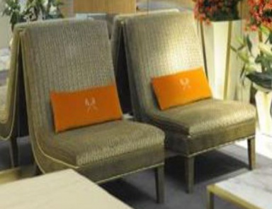 Chair without armrests in purple Miluna, Poles Salotti