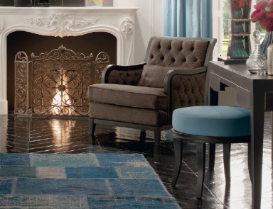 Poof on a frame of wood, Spini