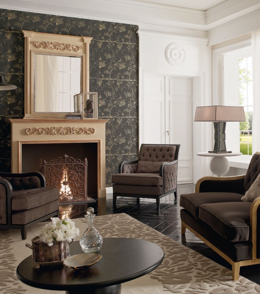 Mirror with frame, wooden frame, Spini