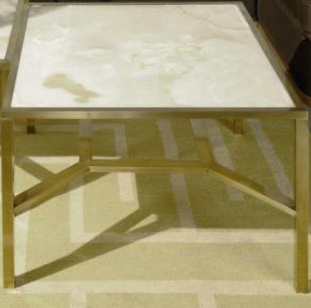 Coffee table made of brass and marble Kesington, Poles Salotti