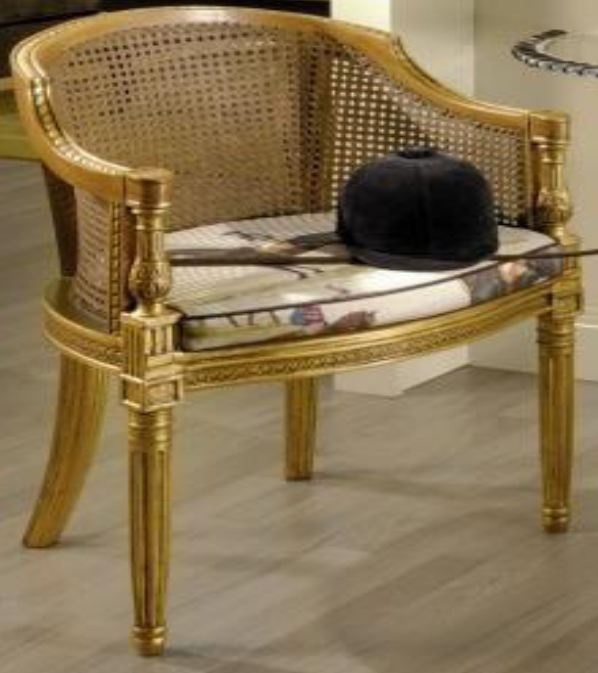 Chair in gold leaf detailing Newcastle, Poles Salotti