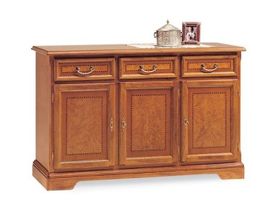 Dresser / chest of drawers with three doors and drawers, Selva