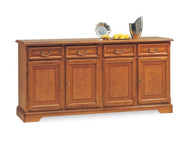 Nightstand / commode with four doors and with drawers, Selva 