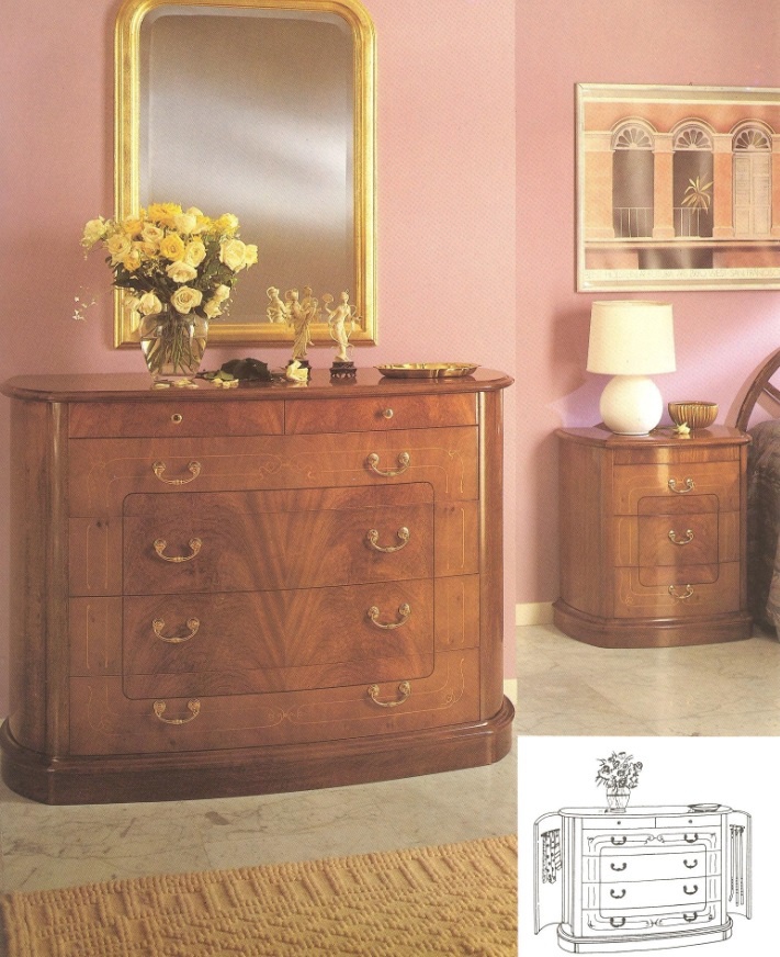 Bedroom set in ivory finish, PC Mobili