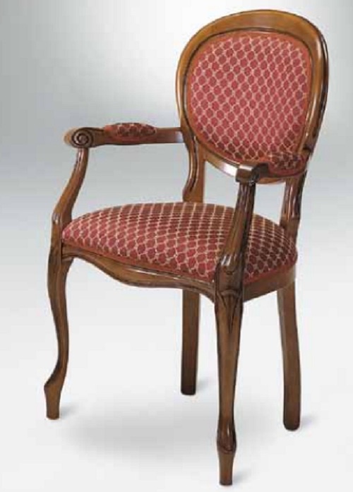 Chair made of solid wood, with armrests, CP Mobili